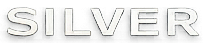 The word SILVER in bold, metallic silver uppercase letters on a dark background.