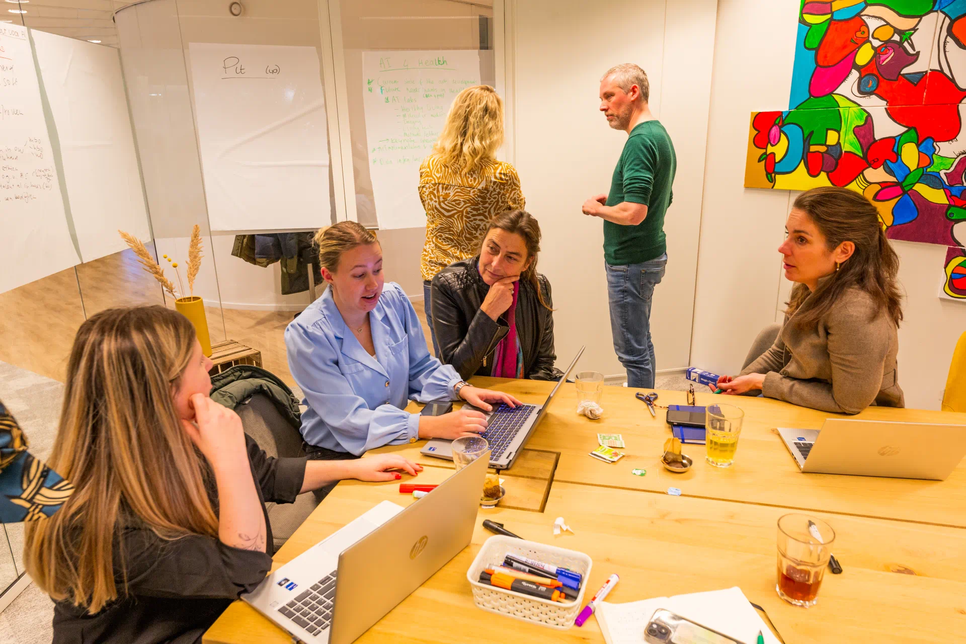 image of brainstorming session (for a productivity tools business)