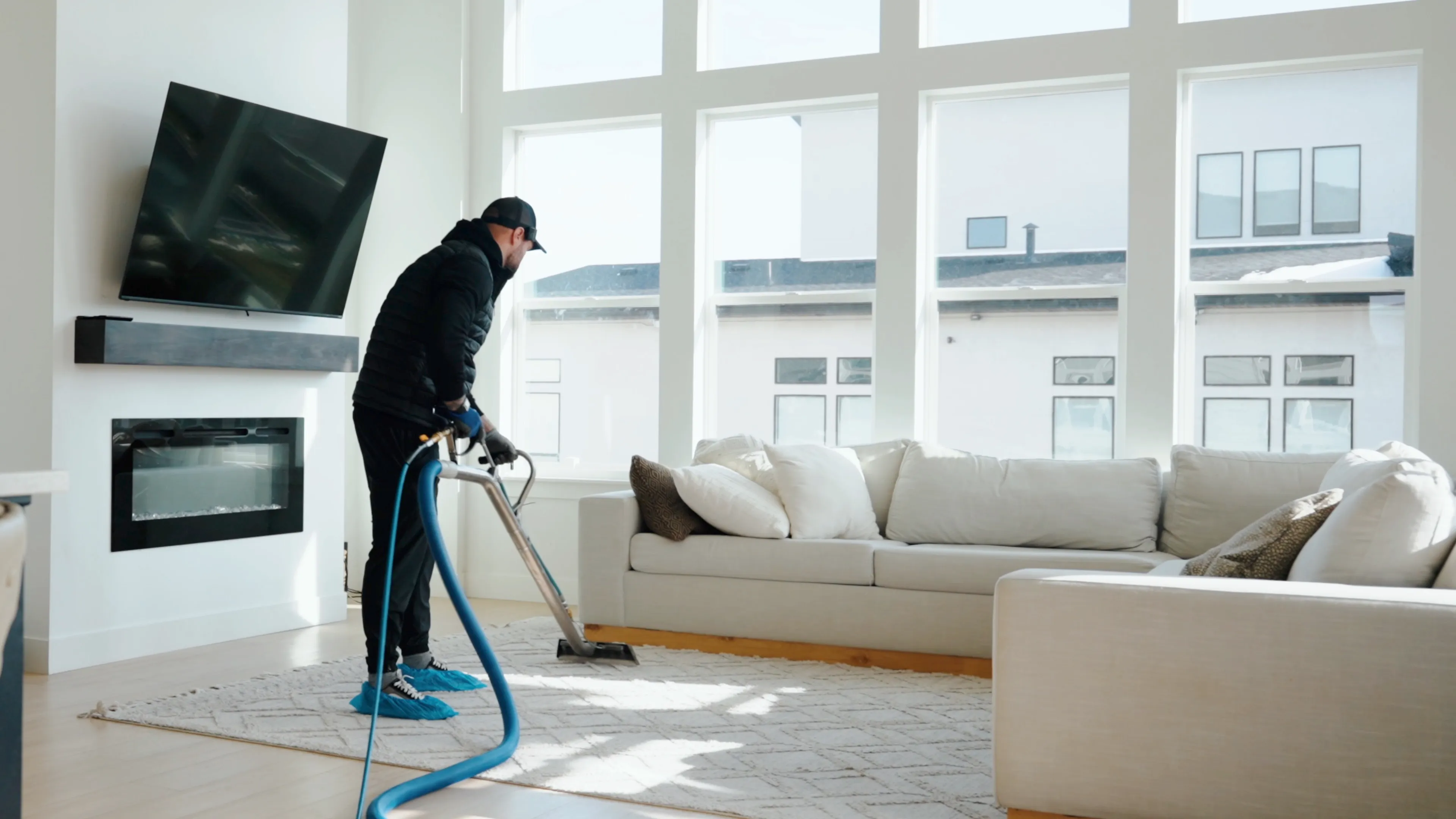 Professionally cleaned carpet in a Utah home