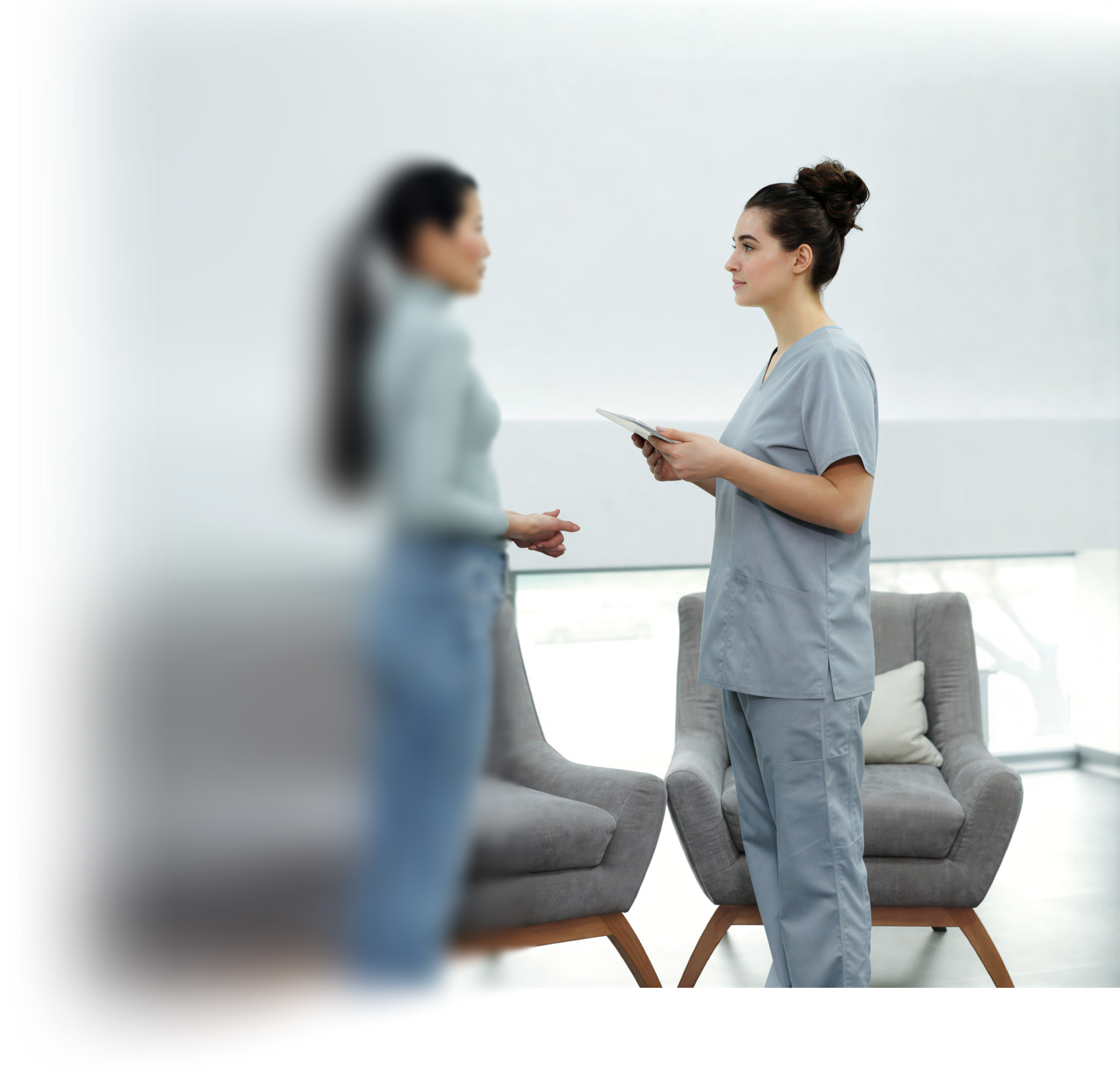 Behavioral health clinician in session