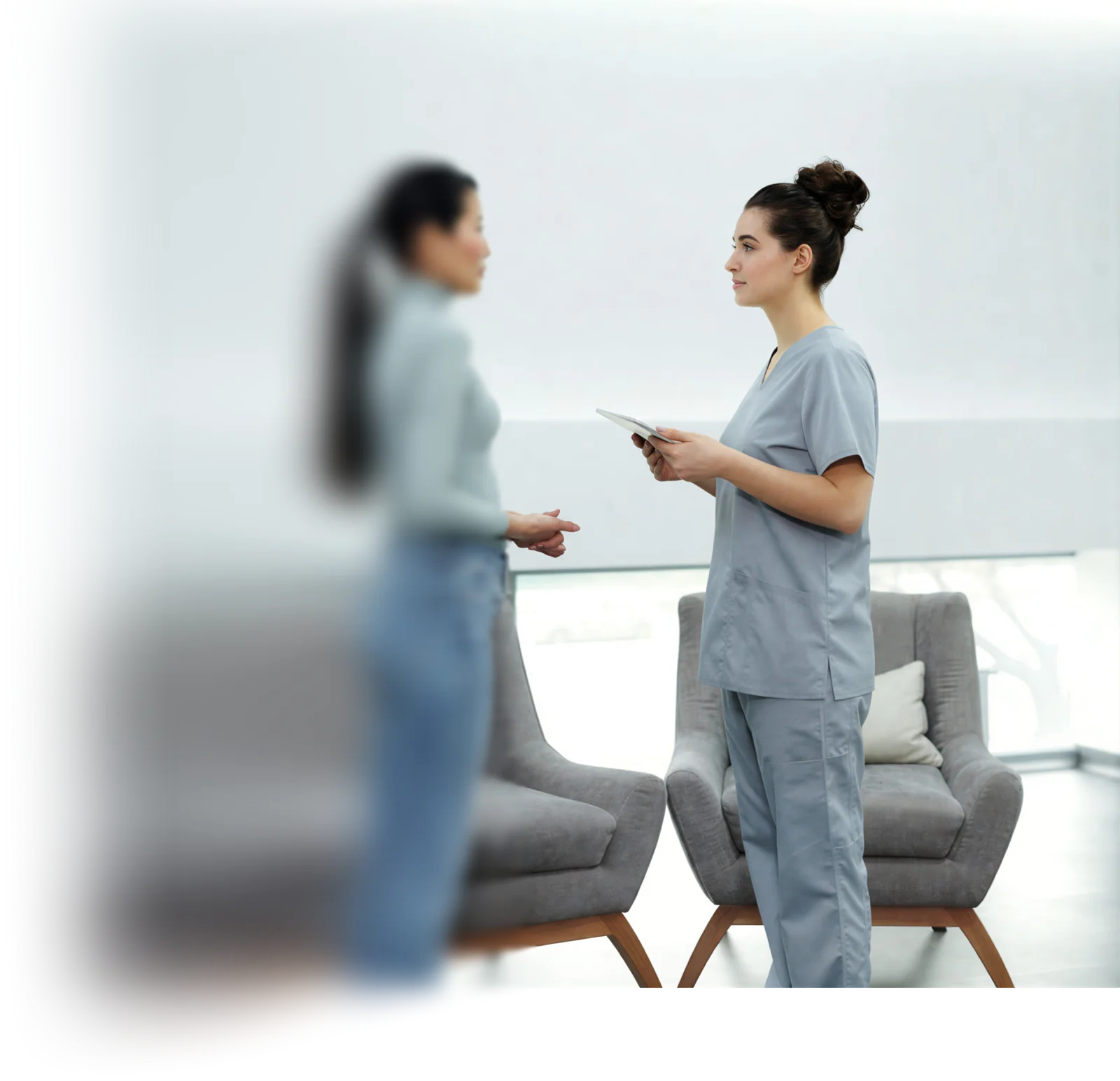 Behavioral health clinician in session