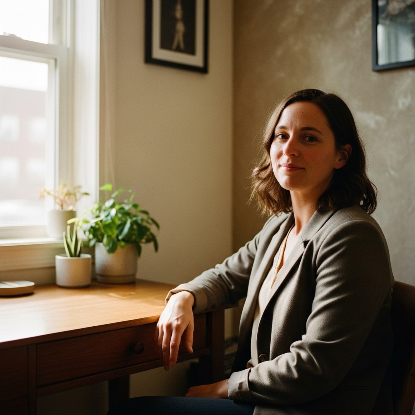 Psychiatric nurse practitioner in a calm private practice office