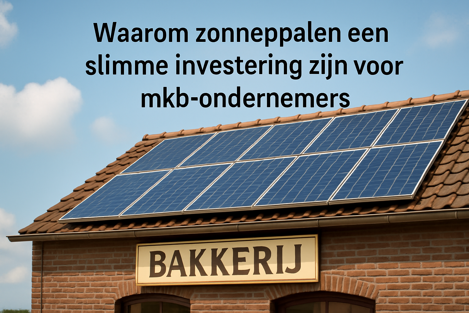 Waarom zonnepanelen een slimme investering zijn voor mkb-ondernemers