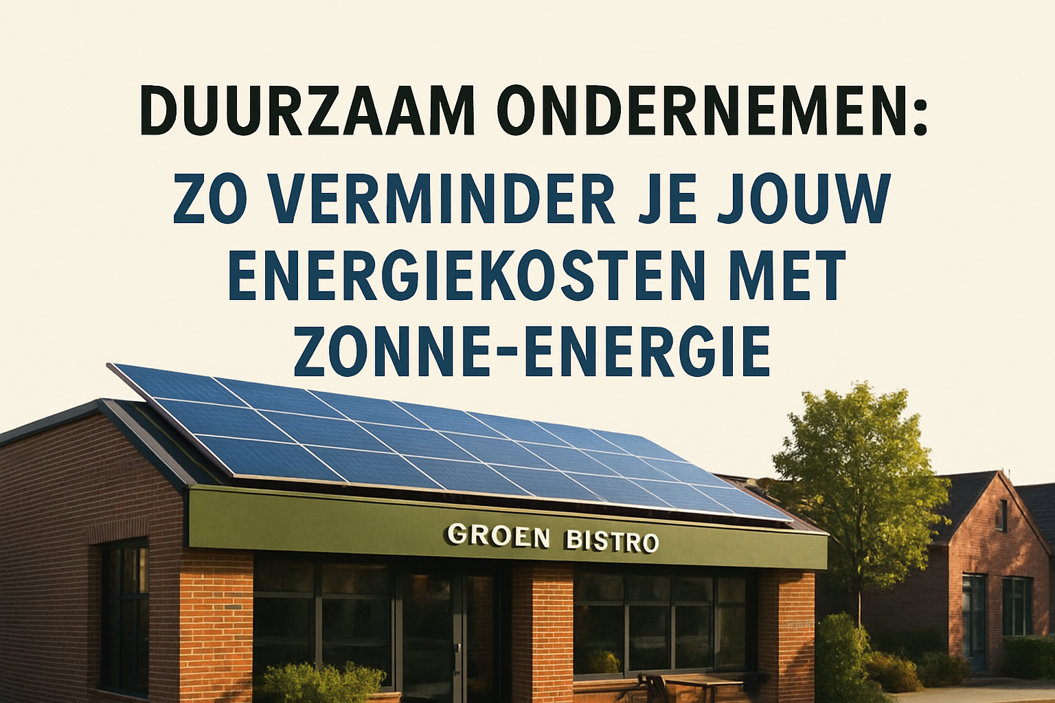 Duurzaam Ondernemen: Zo Verminder Je Jouw Energiekosten met Zonne-energie