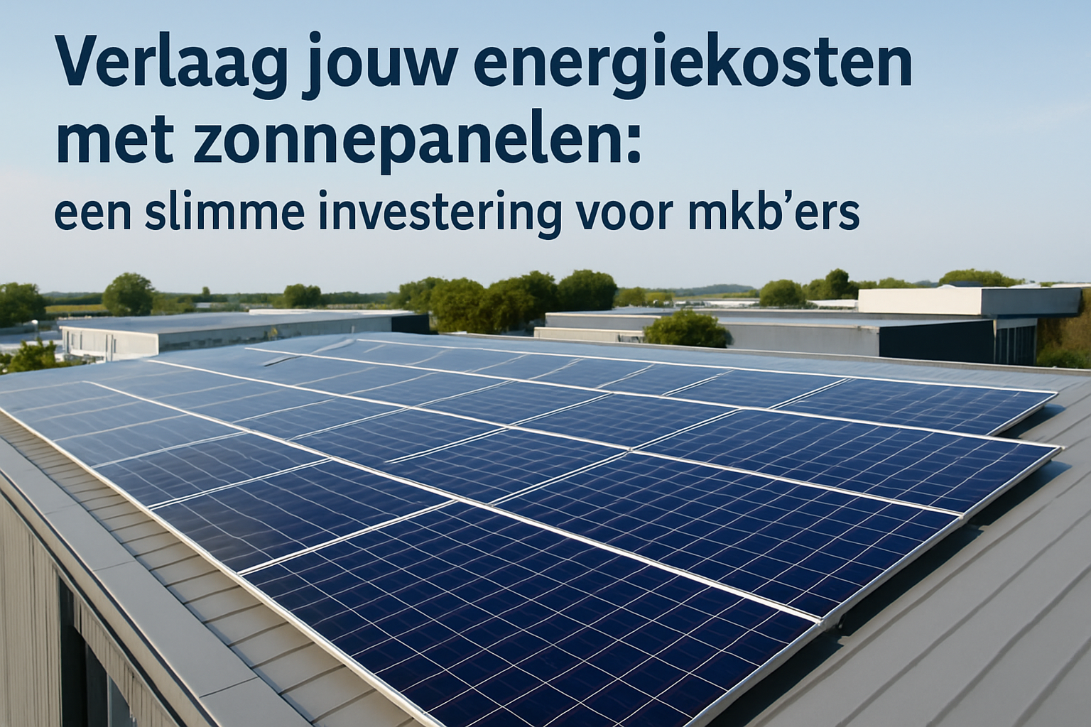 Verlaag jouw energiekosten met zonnepanelen: een slimme investering voor mkb'ers