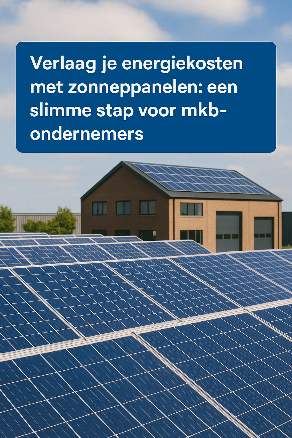 Verlaag je energiekosten met zonnepanelen: een slimme stap voor mkb-ondernemers
