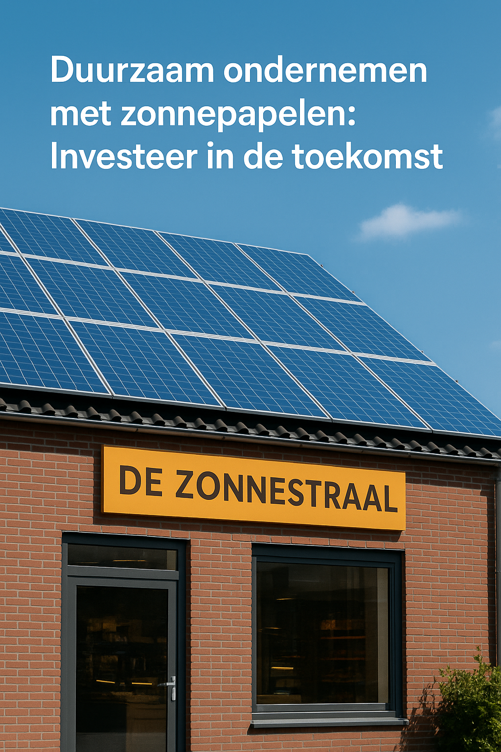 Duurzaam ondernemen met zonnepanelen: Investeer in de toekomst
