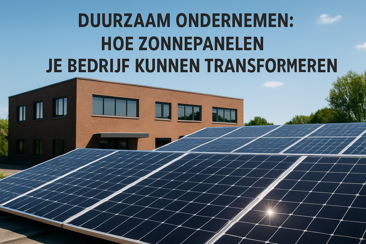Duurzaam ondernemen: Hoe zonnepanelen je bedrijf kunnen transformeren