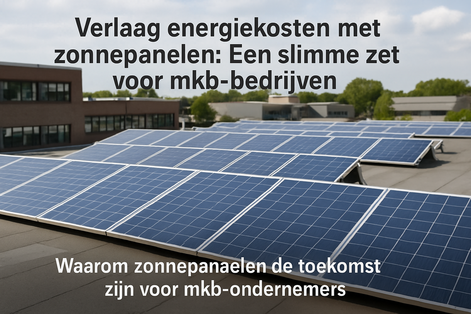 Verlaag energiekosten met zonnepanelen: Een slimme zet voor mkb-bedrijven