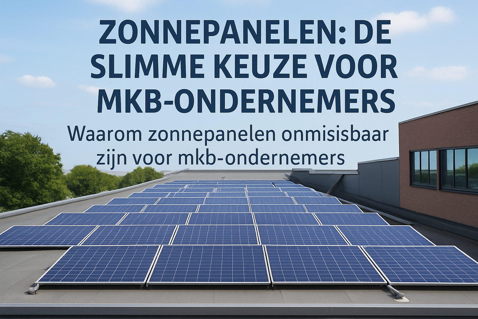 Zonnepanelen: De Slimme Keuze voor MKB-Ondernemers