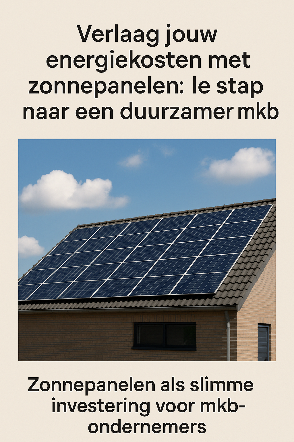 Verlaag jouw energiekosten met zonnepanelen: de stap naar een duurzamer mkb
