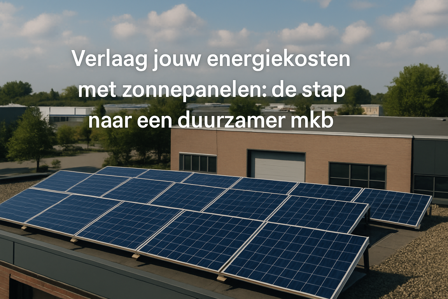 Verlaag jouw energiekosten met zonnepanelen: de stap naar een duurzamer mkb