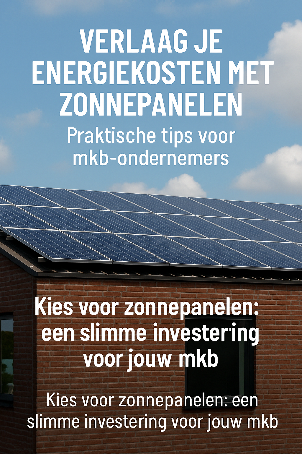 Verlaag je energiekosten met zonnepanelen: praktische tips voor mkb-ondernemers