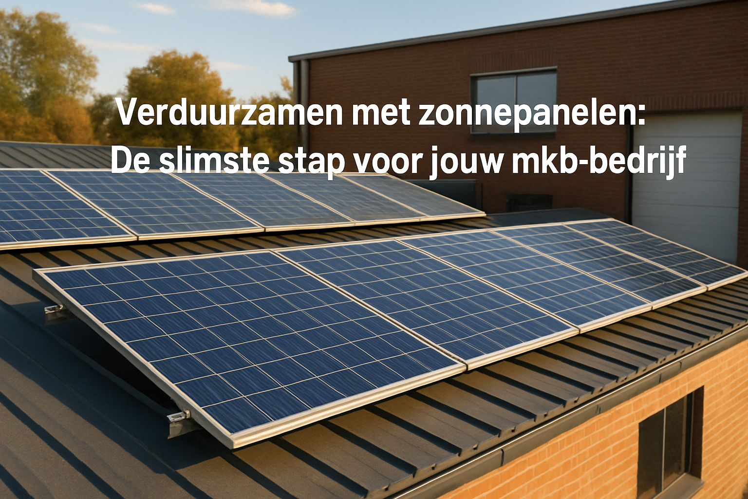 Verduurzamen met zonnepanelen: De slimste stap voor jouw mkb-bedrijf