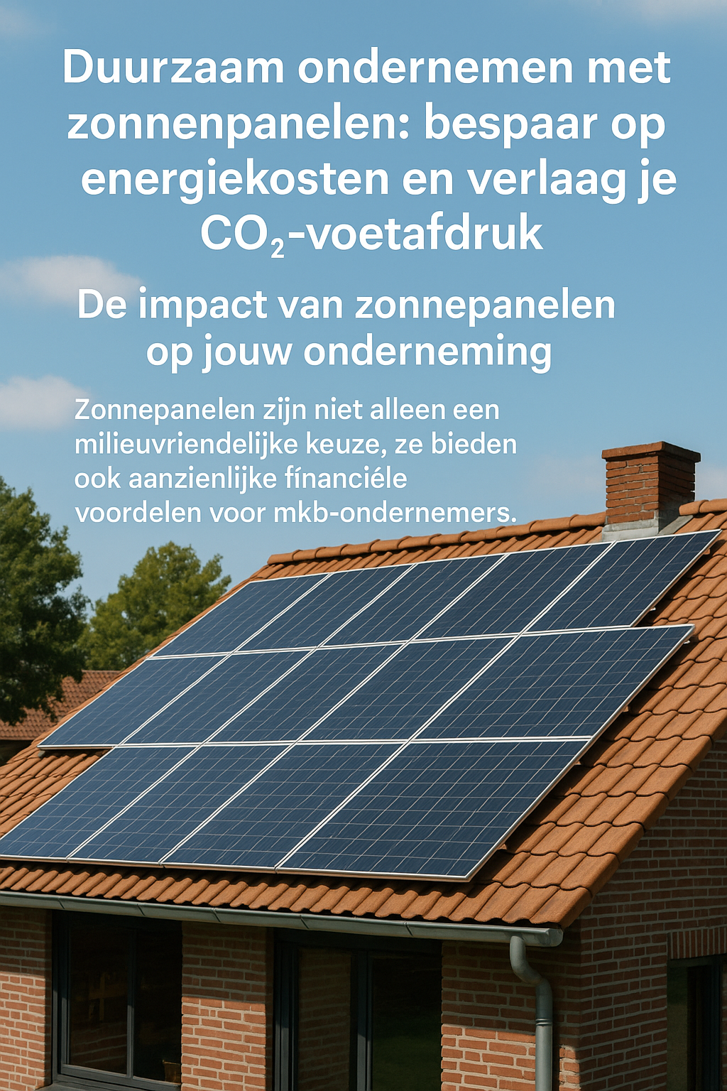 Duurzaam ondernemen met zonnepanelen: bespaar op energiekosten en verlaag je CO₂-voetafdruk