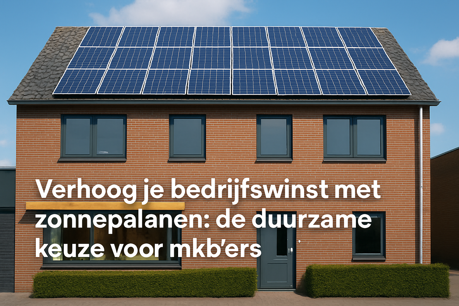 Verhoog je bedrijfswinst met zonnepanelen: de duurzame keuze voor mkb'ers