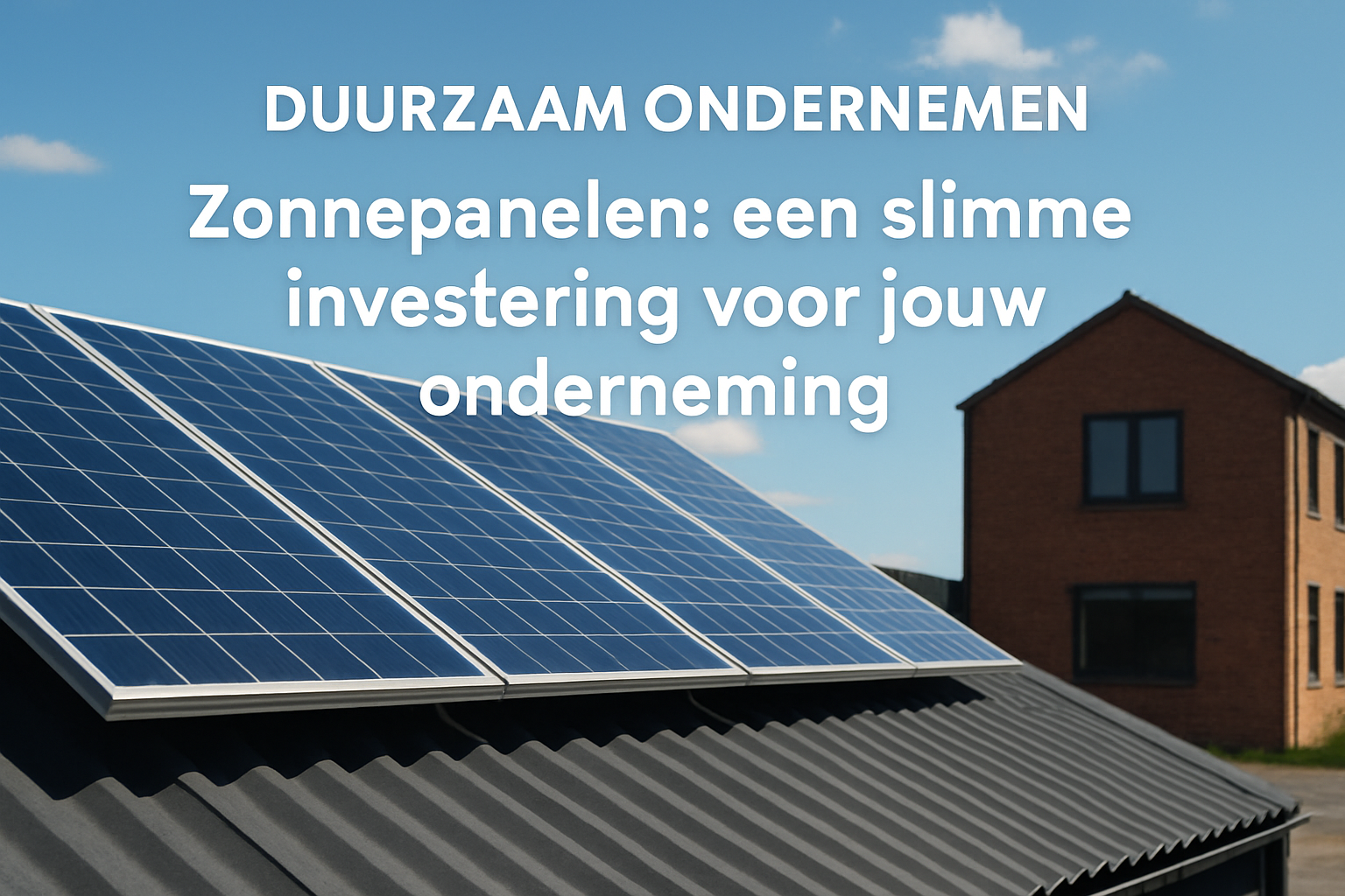 Duurzaam Ondernemen: De Voordelen van Zonnepanelen voor het MKB