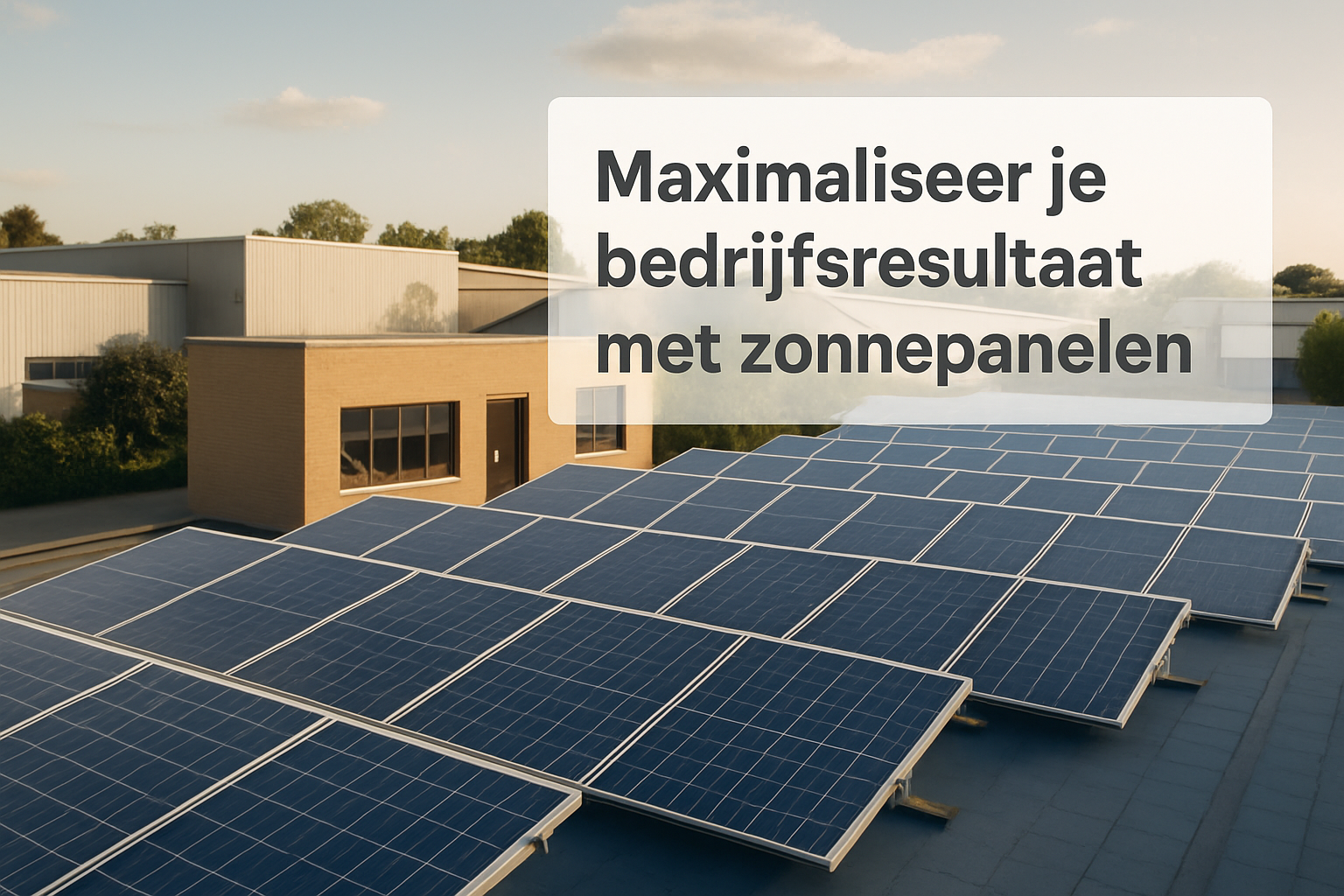 Maximaliseer je bedrijfsresultaat met zonnepanelen