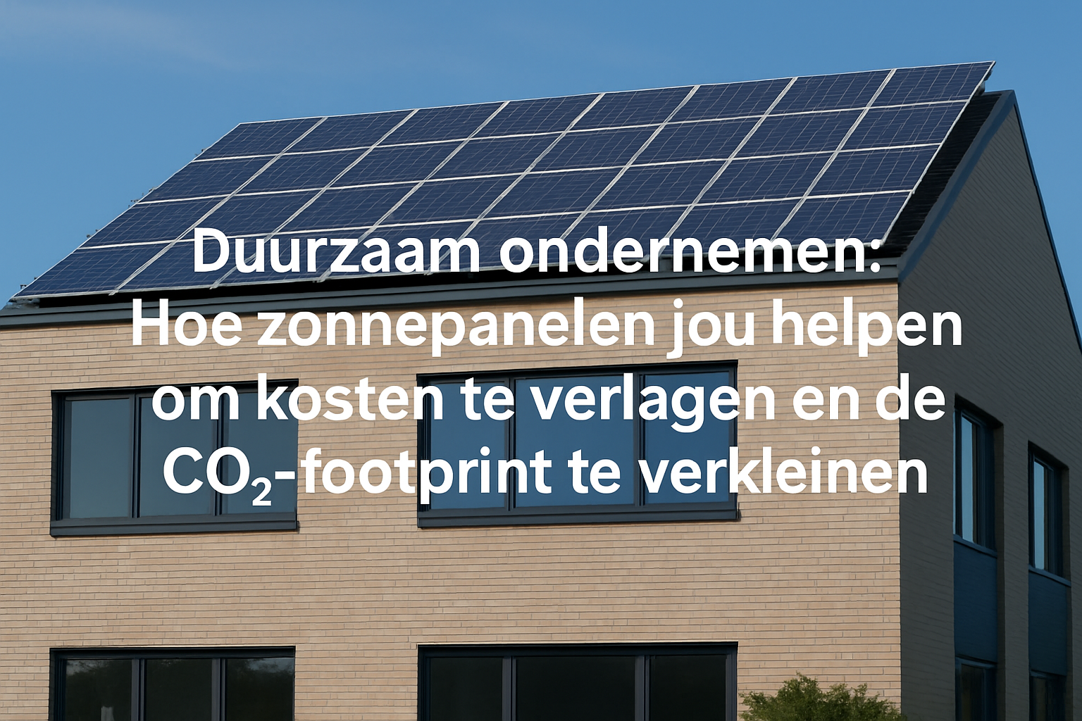 Duurzaam ondernemen: Hoe zonnepanelen jou helpen om kosten te verlagen en de CO₂-footprint te verkleinen