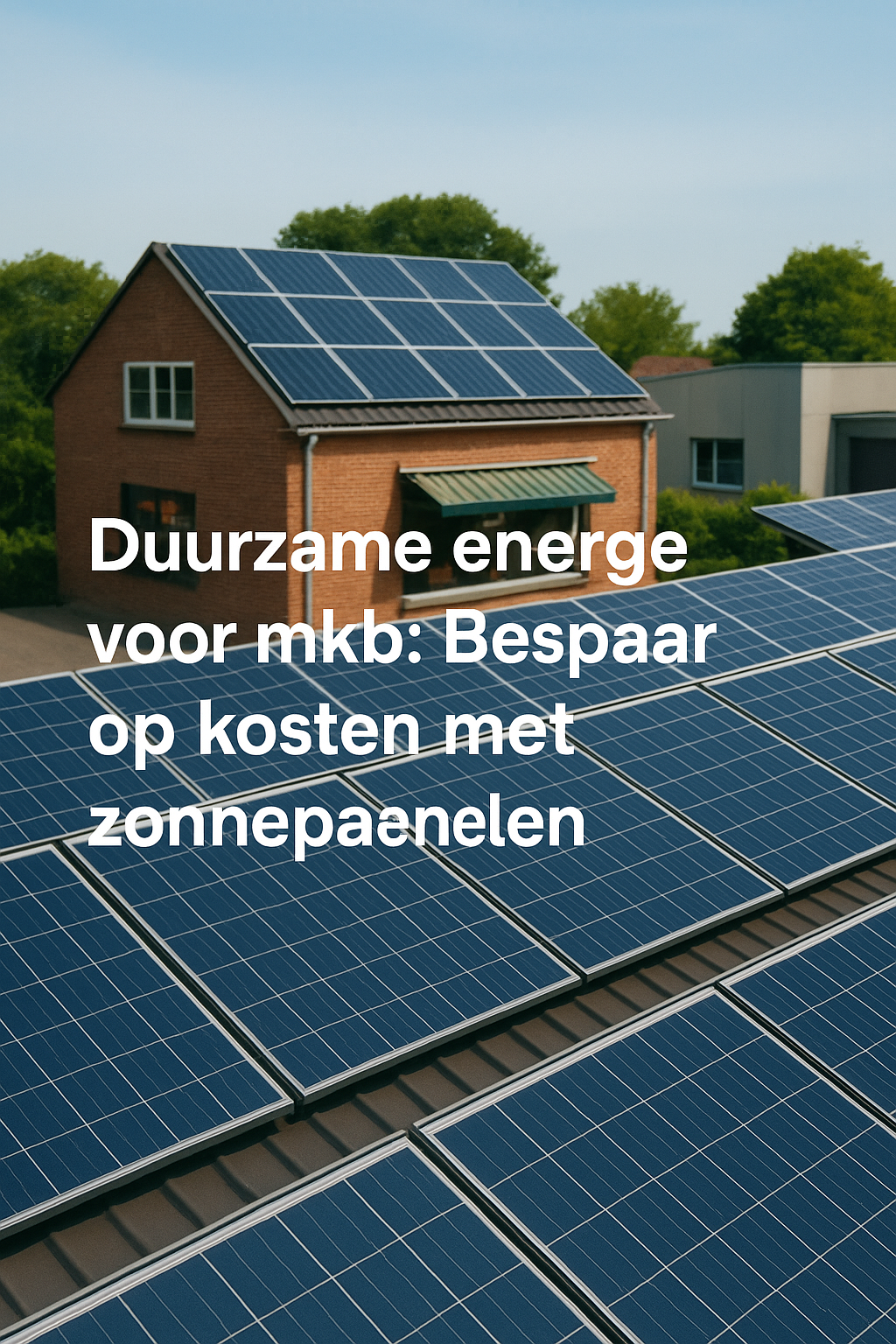 Duurzame energie voor mkb: Bespaar op kosten met zonnepanelen