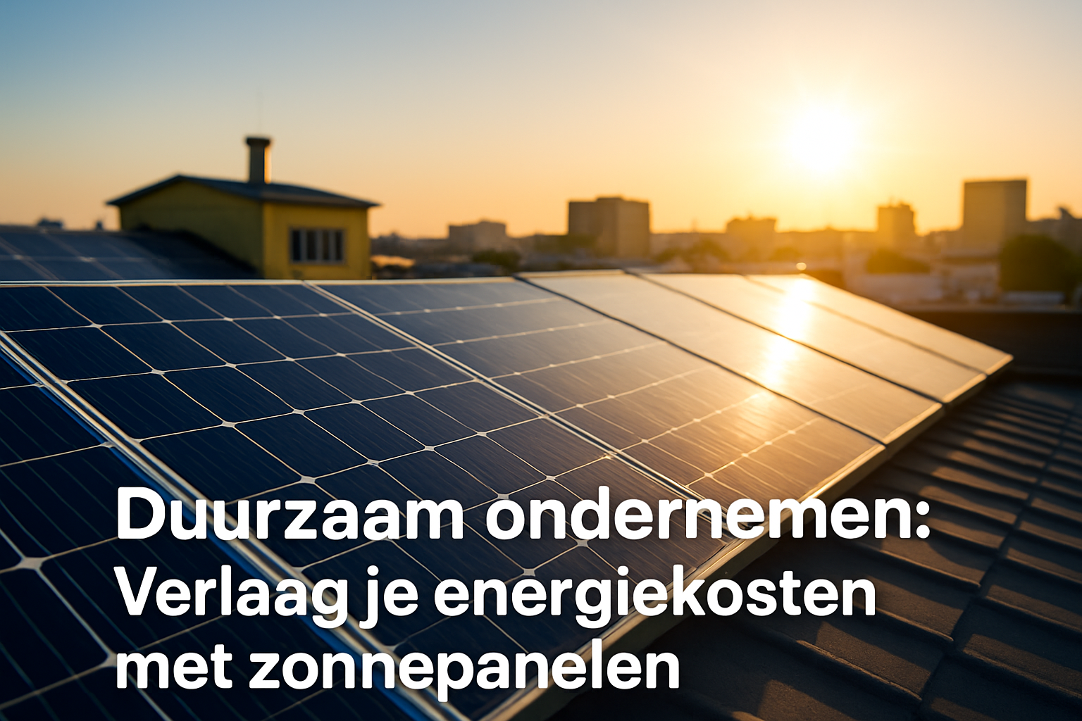 Duurzaam ondernemen: Verlaag je energiekosten met zonnepanelen