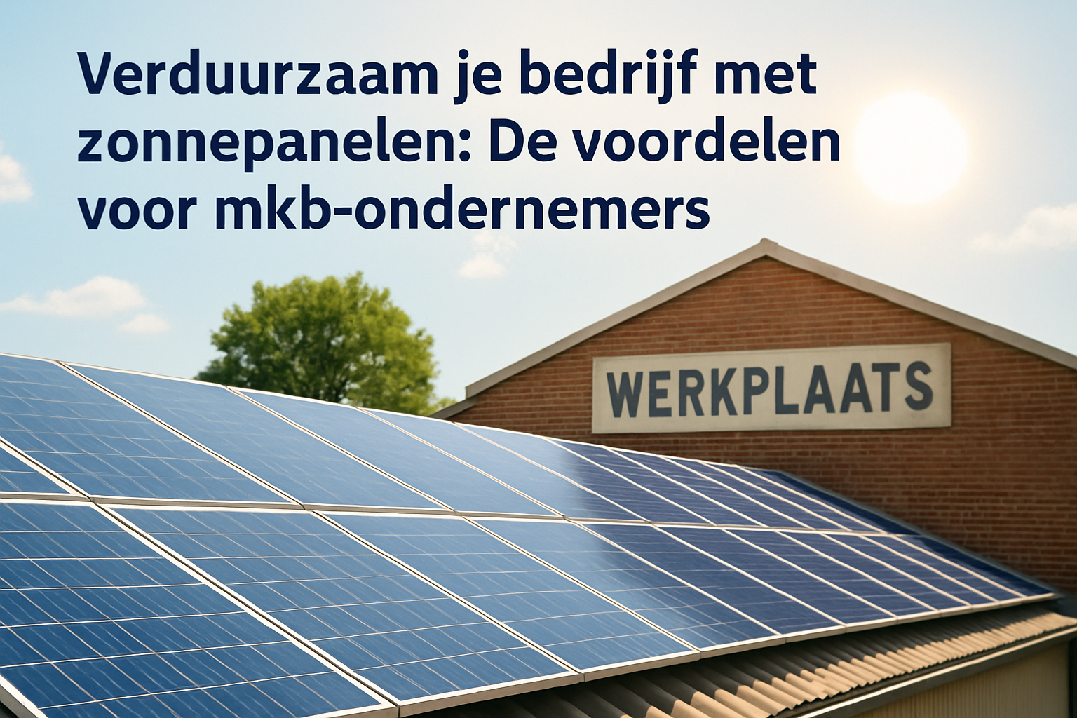 Verduurzaam je bedrijf met zonnepanelen: De voordelen voor mkb-ondernemers