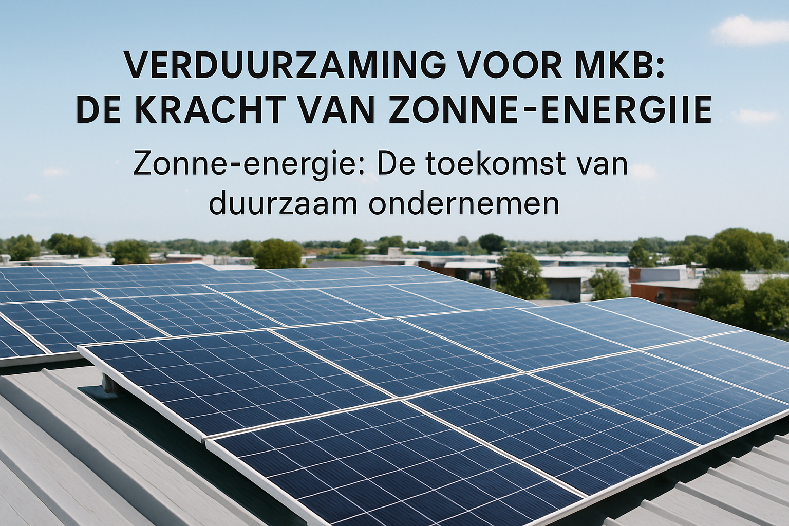 Verduurzaming voor MKB: De Kracht van Zonne-energie