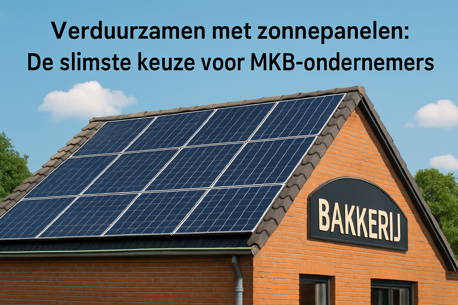 Verduurzamen met zonnepanelen: De slimste keuze voor MKB-ondernemers
