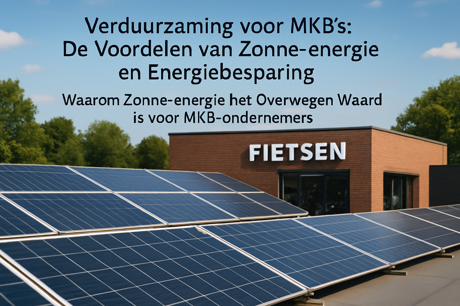 Verduurzaming voor MKB's: De Voordelen van Zonne-energie en Energiebesparing