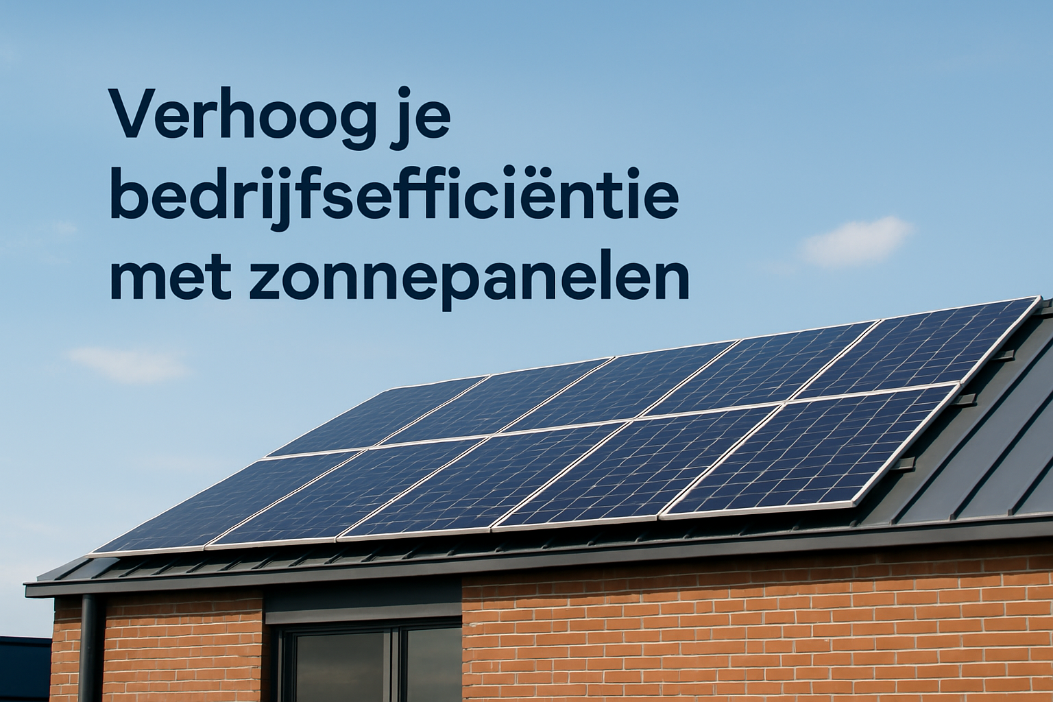 Verhoog je bedrijfsefficiëntie met zonnepanelen