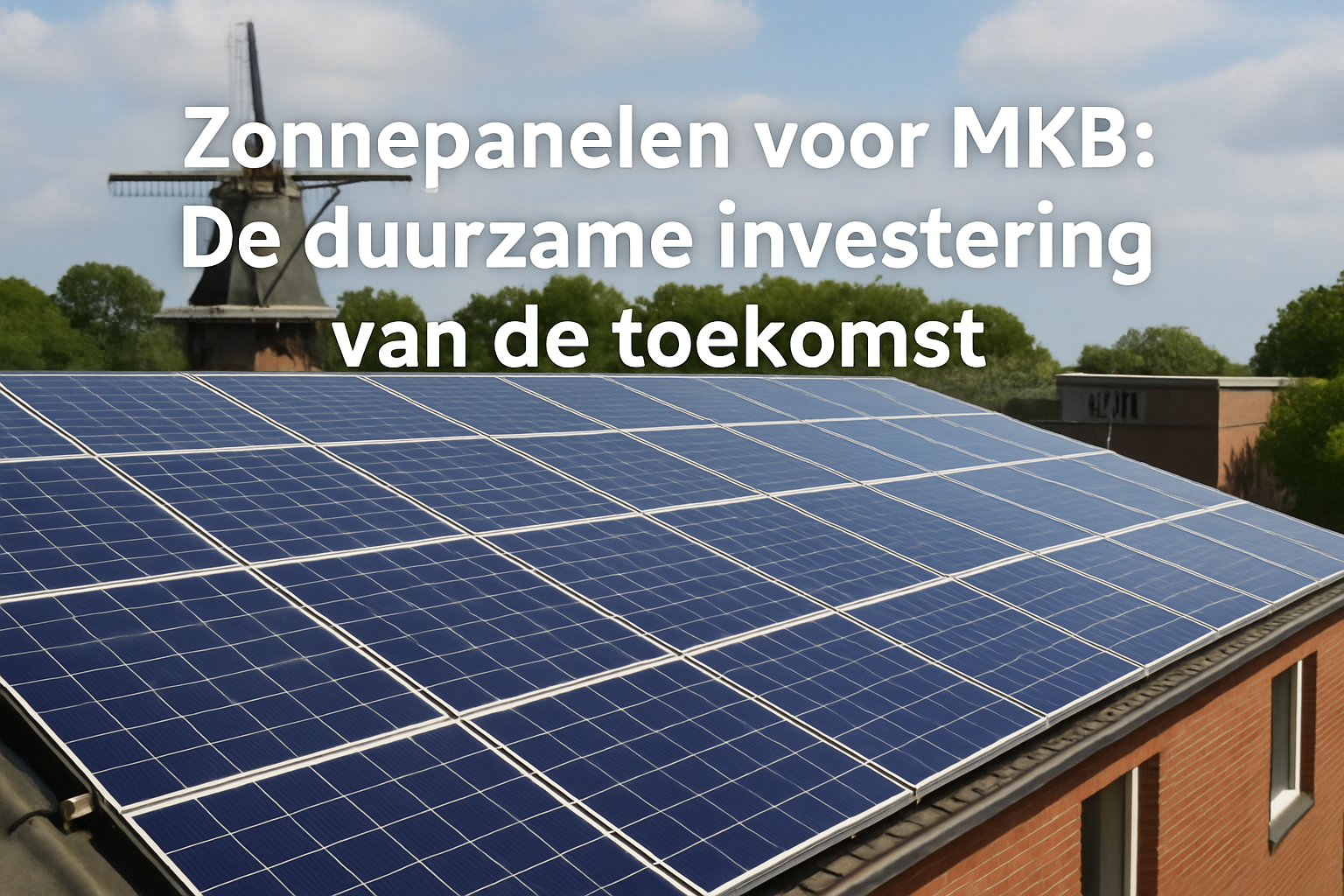 Zonnepanelen voor MKB: De Duurzame Investering van de Toekomst