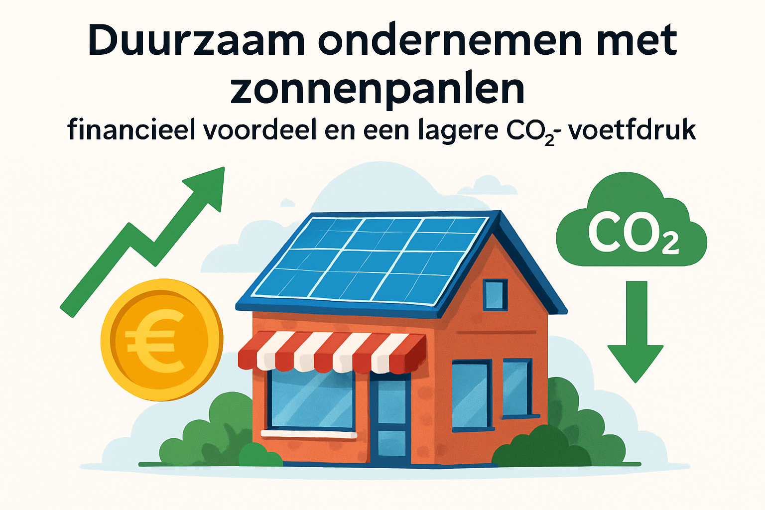 Duurzaam ondernemen met zonnepanelen: financieel voordeel en een lagere CO₂-voetafdruk