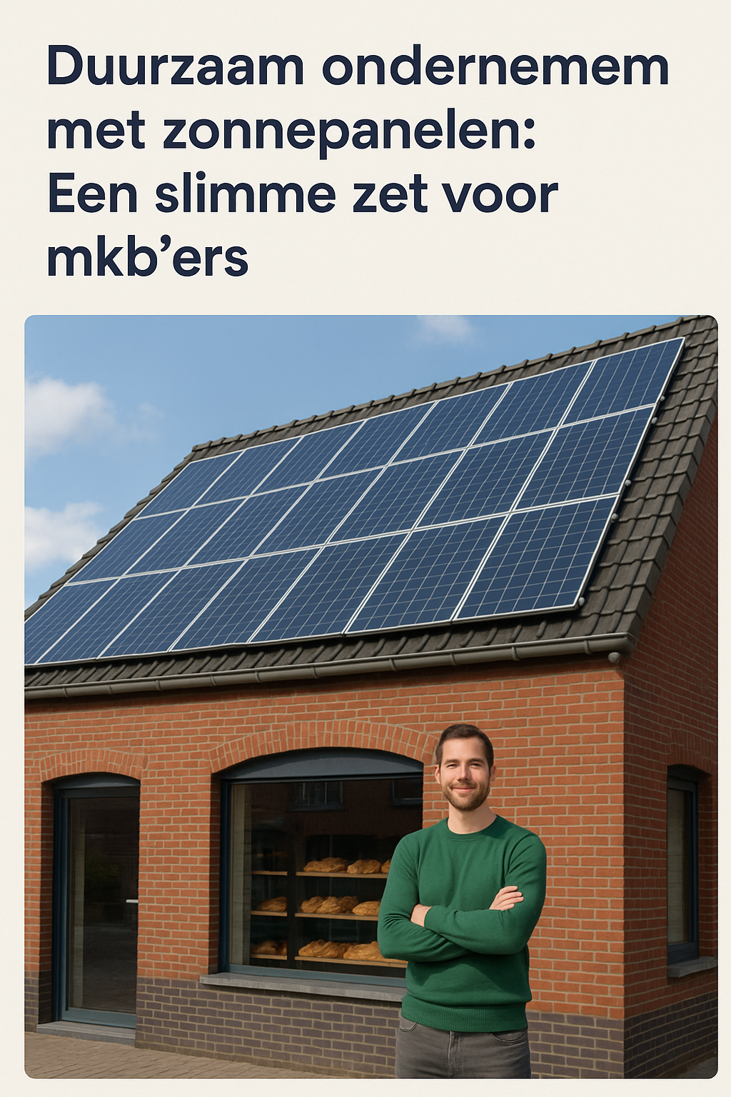 Duurzaam ondernemen met zonnepanelen: Een slimme zet voor mkb'ers