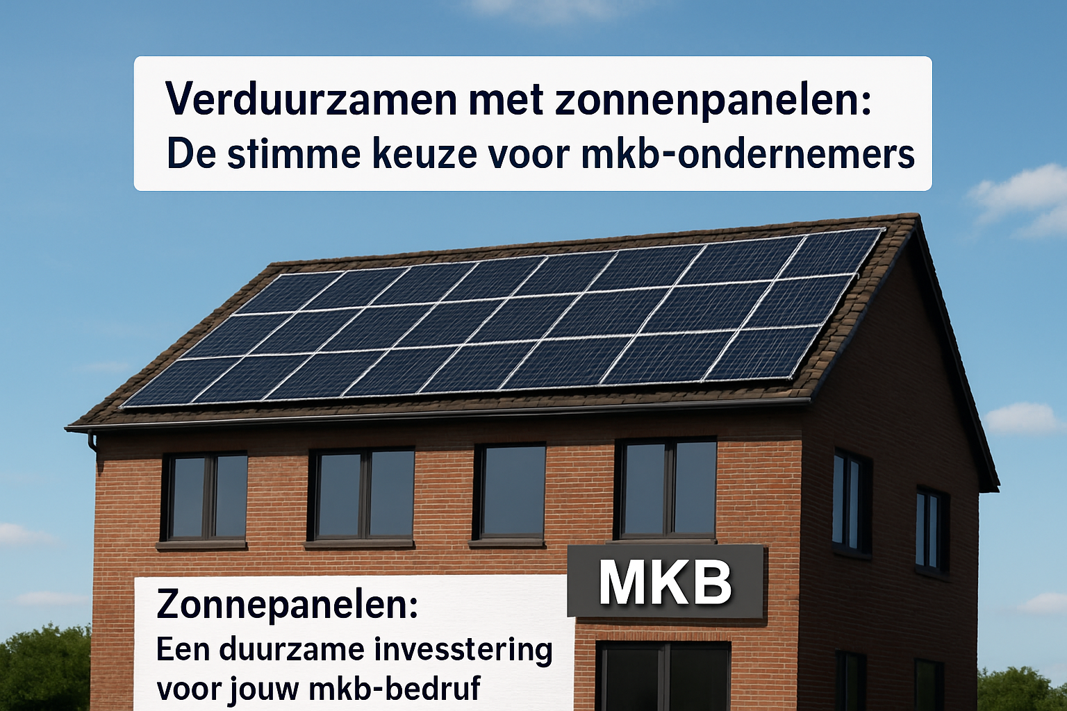 Verduurzamen met zonnepanelen: De slimme keuze voor mkb-ondernemers