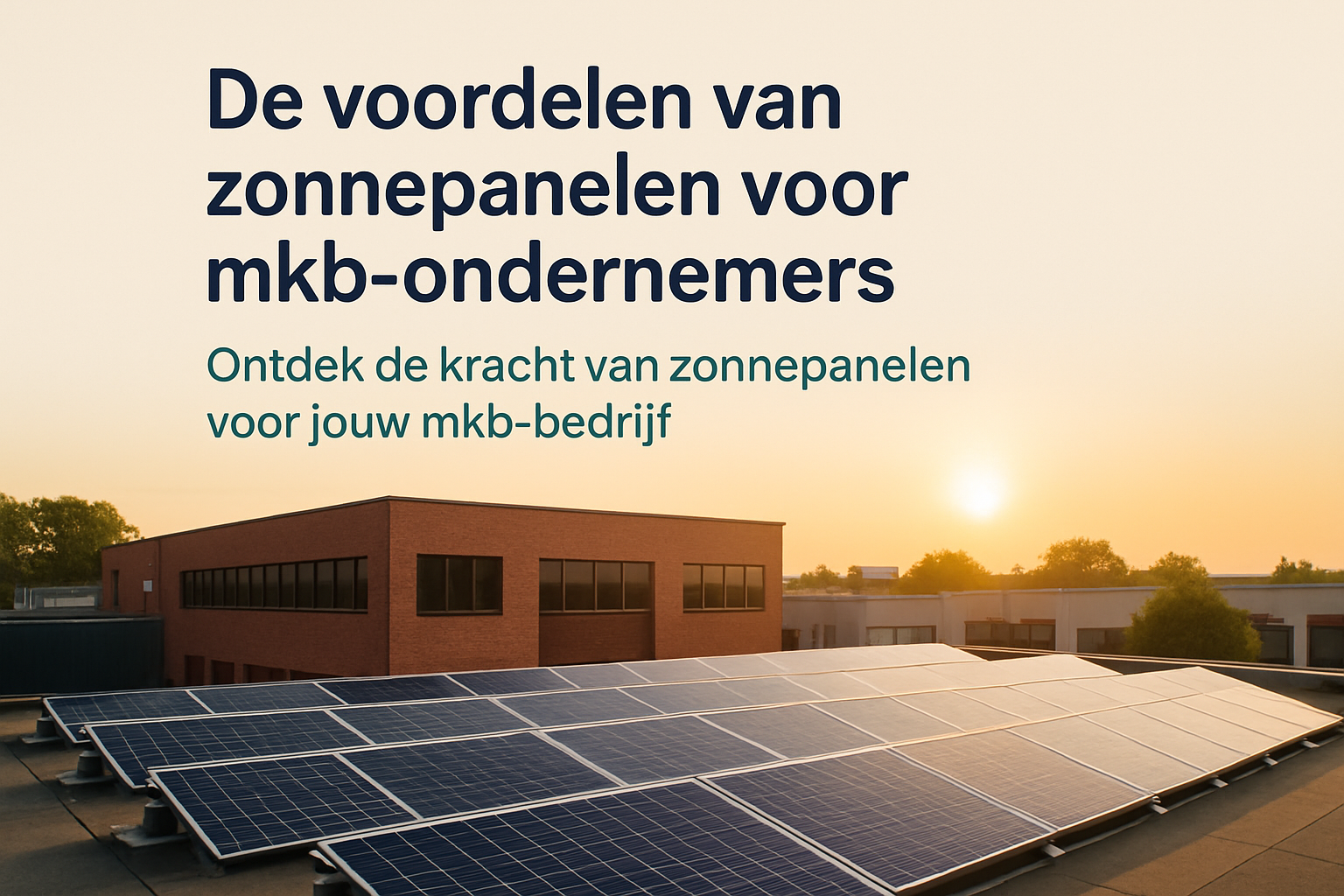 De voordelen van zonnepanelen voor mkb-ondernemers