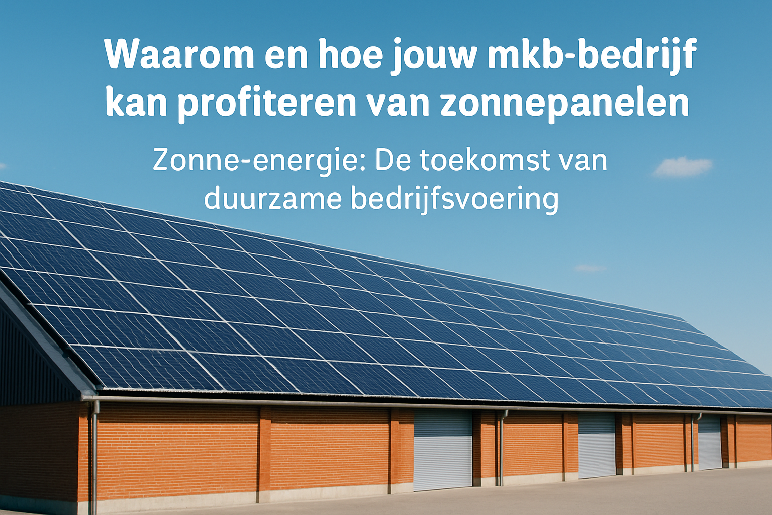 Waarom en hoe jouw mkb-bedrijf kan profiteren van zonnepanelen