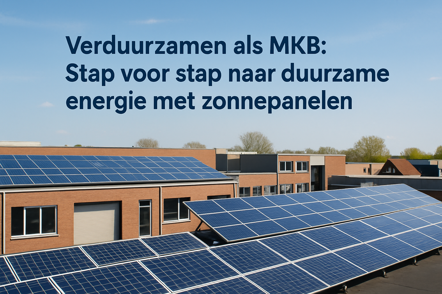 Verduurzamen als MKB: Stap Voor Stap naar Duurzame Energie met Zonnepanelen