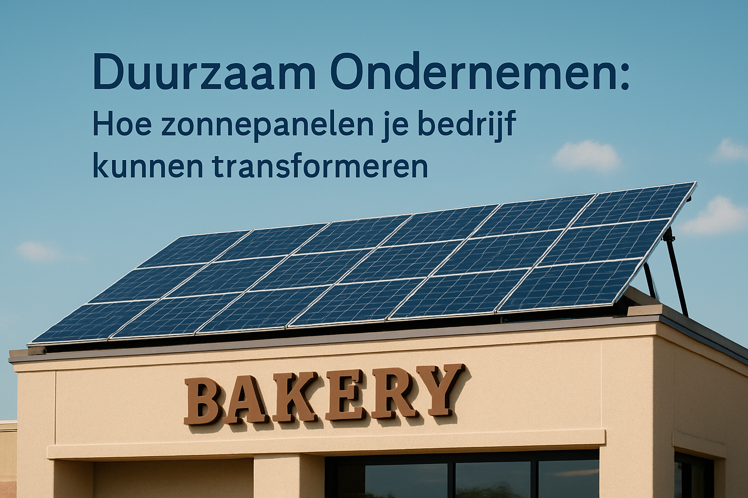 Duurzaam Ondernemen: Hoe Zonnepanelen Je Bedrijf Kunnen Transformeren