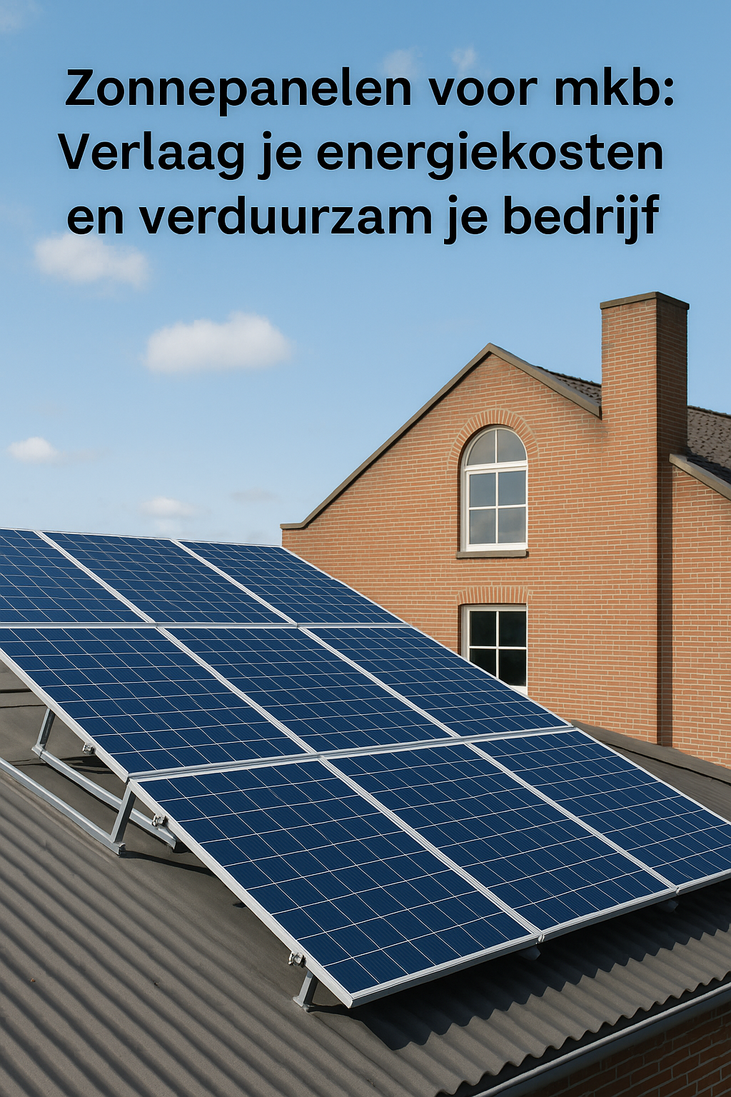 Zonnepanelen voor mkb: Verlaag je energiekosten en verduurzam je bedrijf