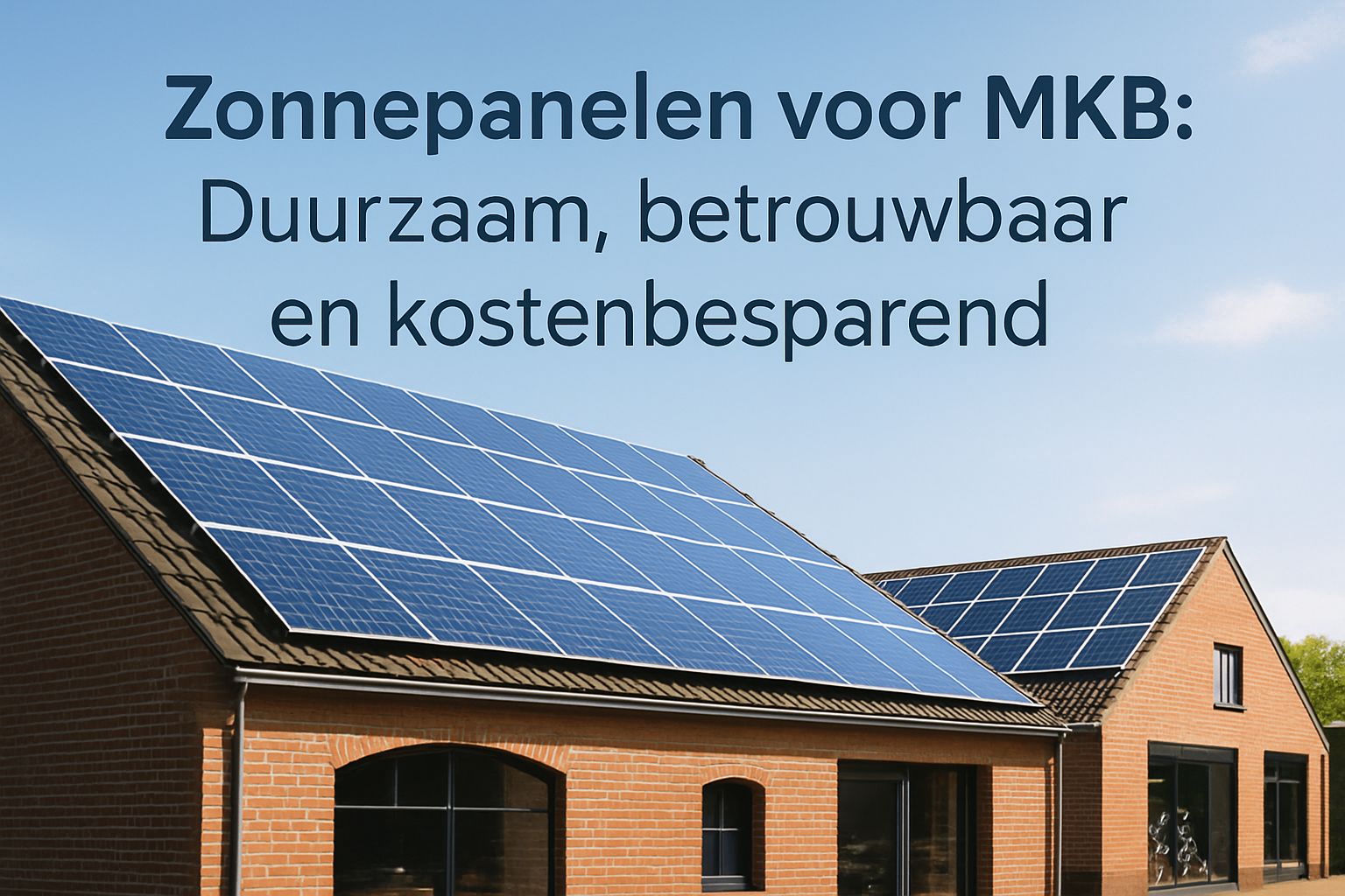 Zonnepanelen voor MKB: Duurzaam, Betrouwbaar en Kostenbesparend