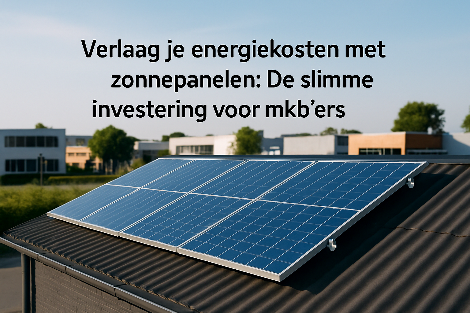 Verlaag je energiekosten met zonnepanelen: De slimme investering voor mkb'ers