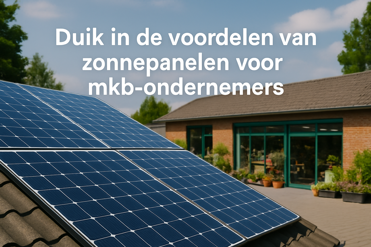 Duik in de voordelen van zonnepanelen voor mkb-ondernemers