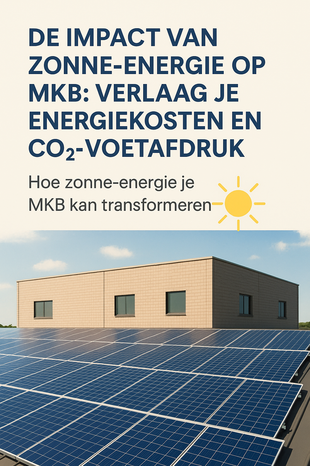 De Impact van Zonne-energie op MKB: Verlaag je Energiekosten en CO₂-voetafdruk