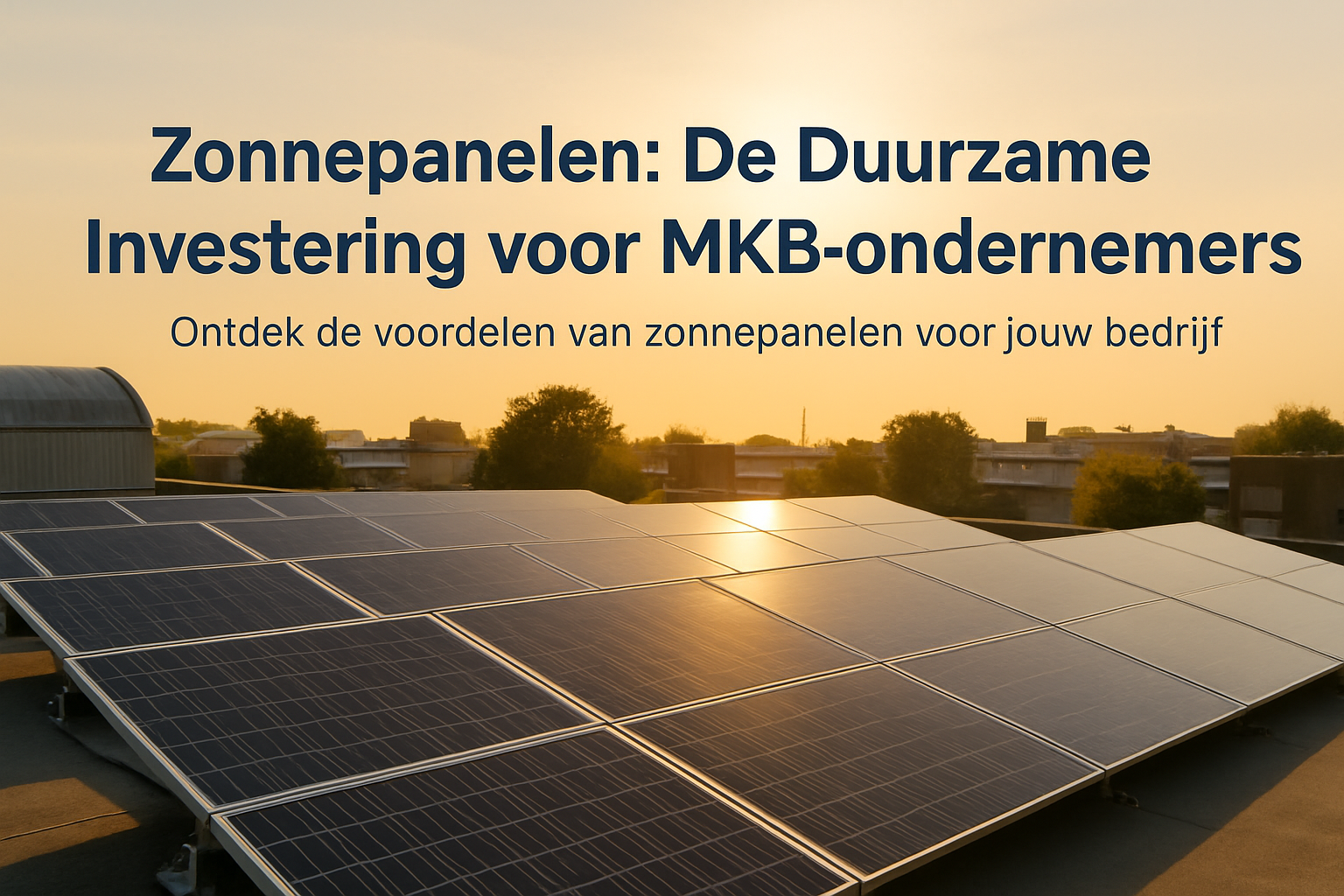 Zonnepanelen: De Duurzame Investering voor MKB-ondernemers