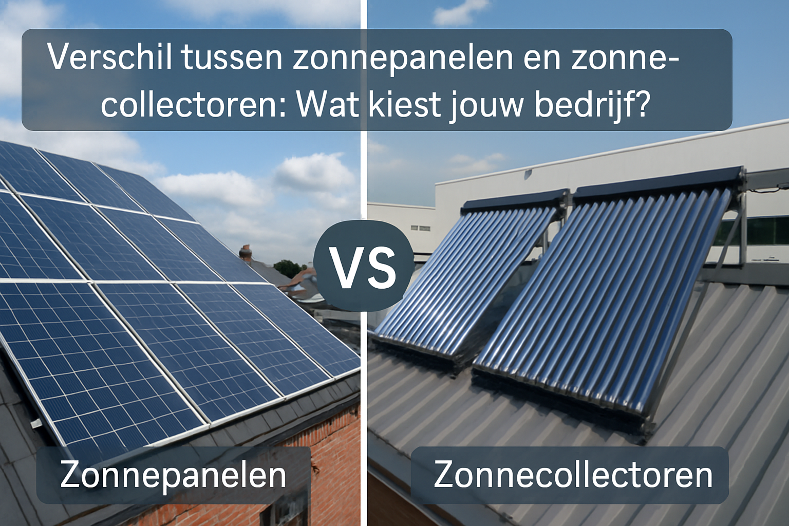 Verschil tussen zonnepanelen en zonnecollectoren: Wat kiest jouw bedrijf?