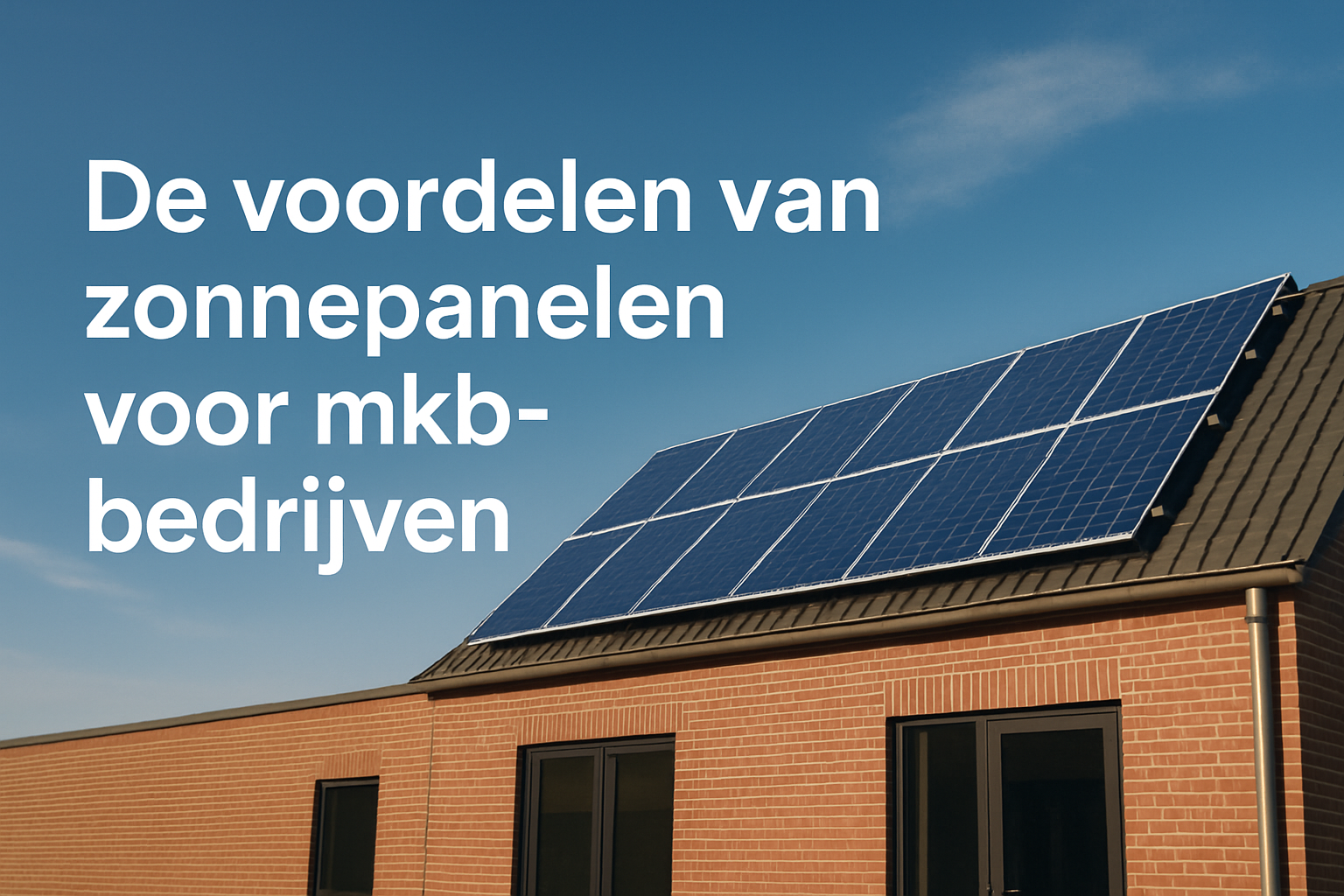 De Voordelen van Zonnepanelen voor MKB Bedrijven