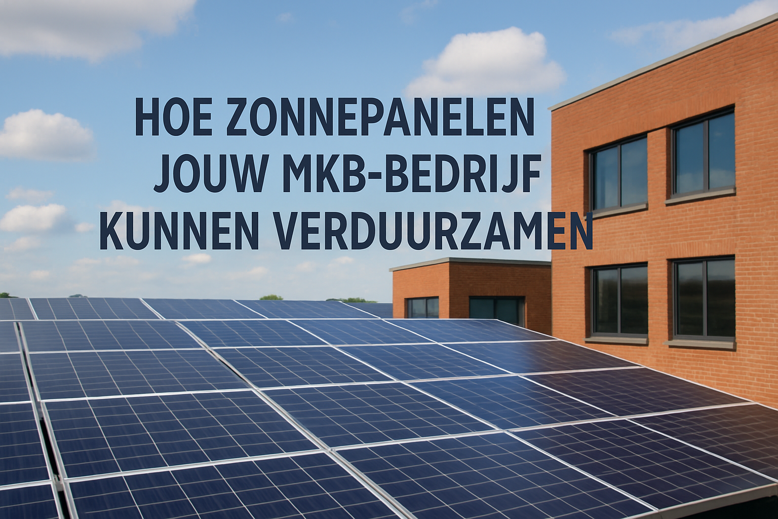 Hoe Zonnepanelen jouw MKB-bedrijf kunnen Verduurzamen