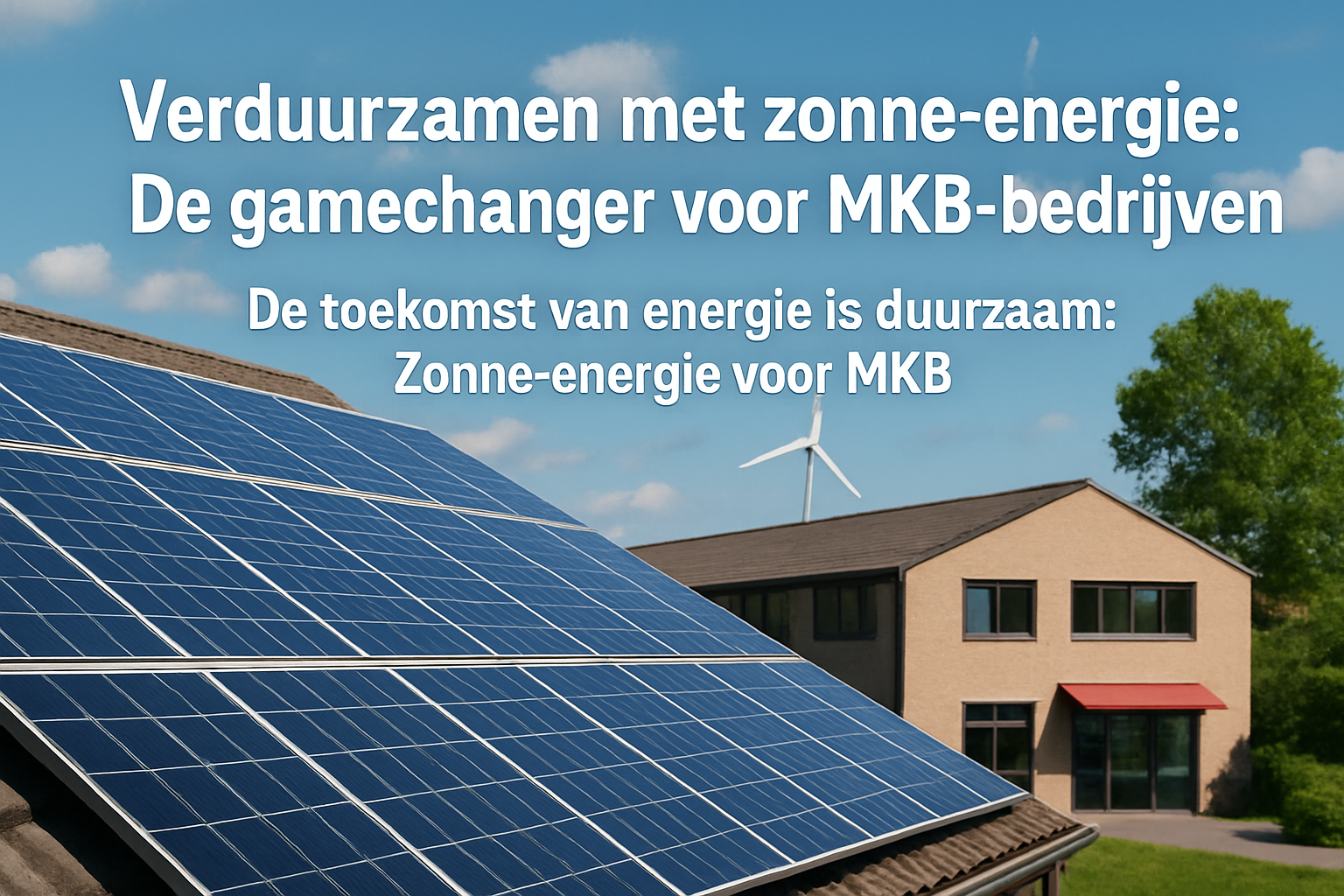 Verduurzamen met Zonne-energie: De Gamechanger voor MKB-bedrijven