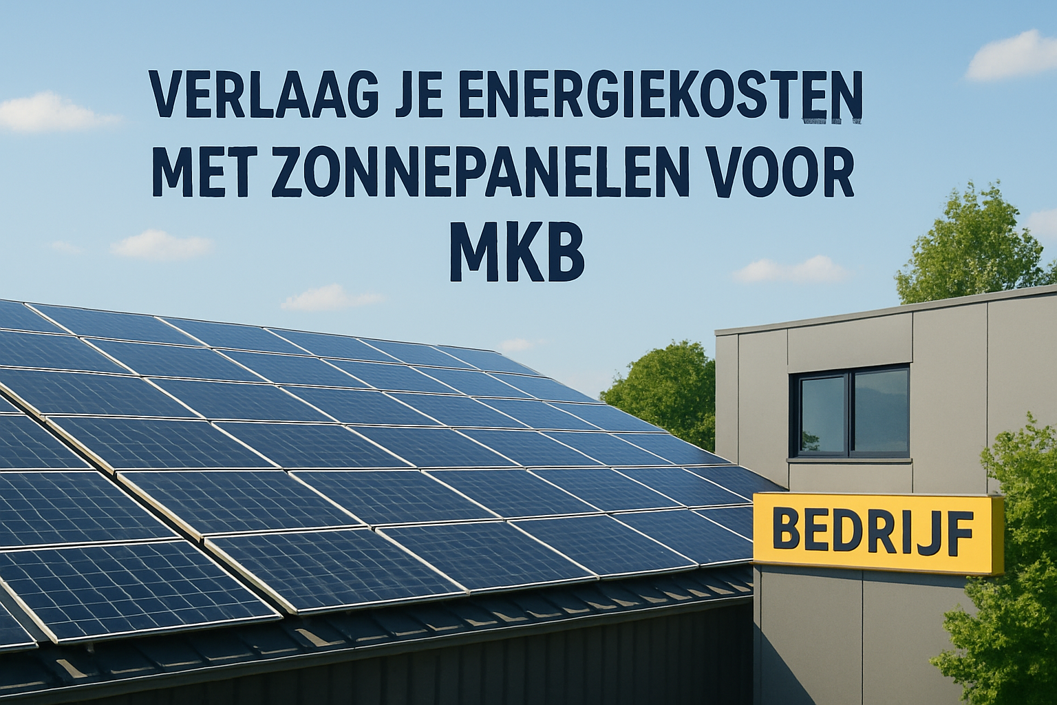 Verlaag je energiekosten met zonnepanelen voor MKB