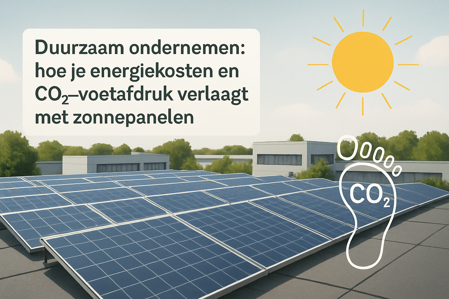 Duurzaam ondernemen: hoe je energiekosten en CO₂-voetafdruk verlaagt met zonnepanelen